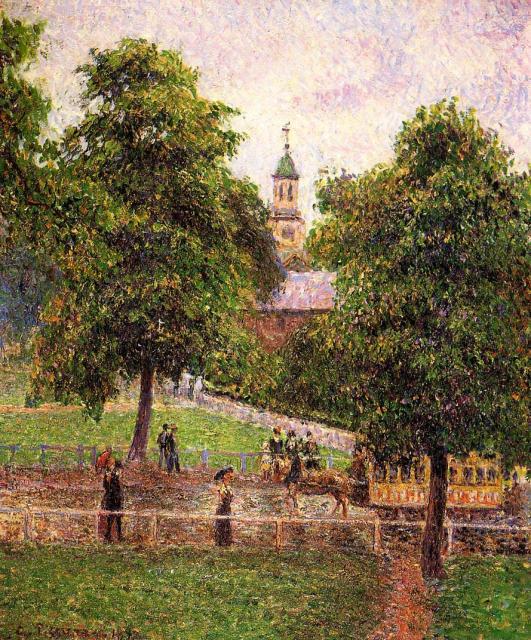 Camille Pissarro - Church at Kew. Fine Art Reproduction by Fabulous Masterpieces
