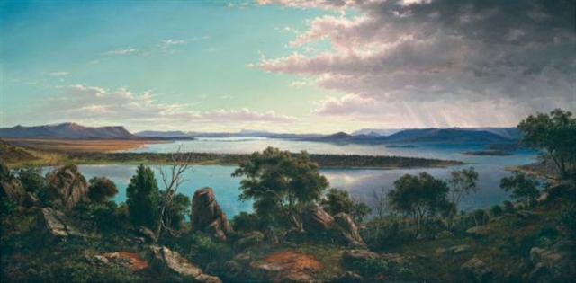 Eugen Von Guerard, The great lake. Fine Art oil painting