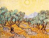 Van Gogh Olive Trees with Yellow Sky