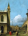 Canaletto Piazzetta Towards the Torre dell''Orologio