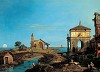 Canaletto Island in the Lagoon with a Gateway and a Church